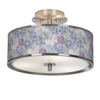 Giclee Glow Spring Flowers  14" Wide Ceiling Light