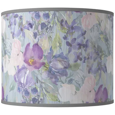 Giclee Glow Spring Flowers Giclee Round Drum Lamp Shade 14x14x11 (spider)