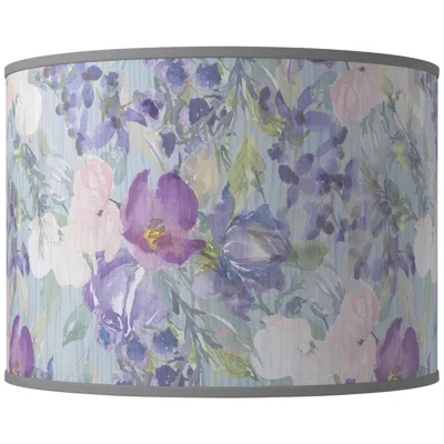 Giclee Glow Spring Flowers Giclee Round Drum Lamp Shade 15.5x15.5x11 (spider)