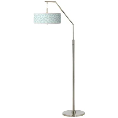 Giclee Glow Spring Giclee Shade Arc Floor Lamp