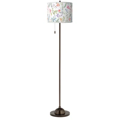 Giclee Glow Spring's Joy  Bronze Club Floor Lamp