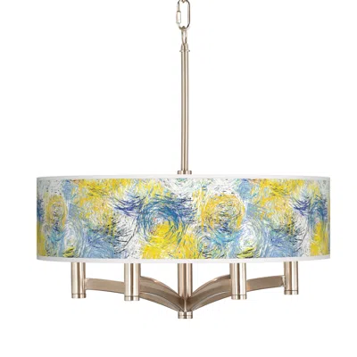 Giclee Glow Starry Dawn Ava 6-light Nickel Pendant Chandelier