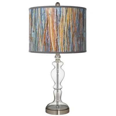 Giclee Glow Striking Bark Giclee Apothecary Clear Glass Table Lamp