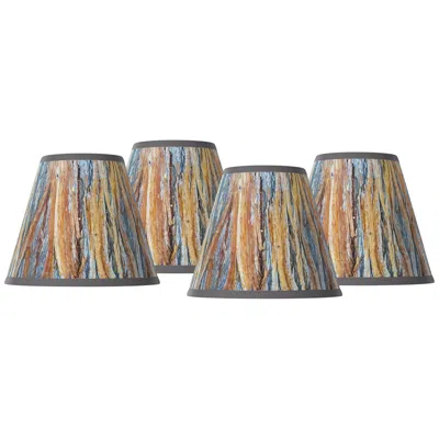 Giclee Glow Striking Bark Giclee Set Of Four Shades 3x6x5 (clip-on)
