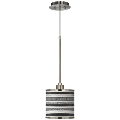Giclee Glow Stripes Noir  Mini Pendant Light