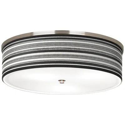 Giclee Glow Stripes Noir Giclee Nickel 20 1/4" Wide Ceiling Light