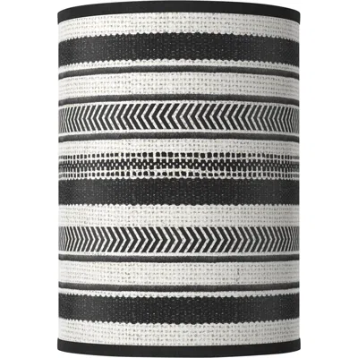Giclee Glow Stripes Noir Giclee Round Cylinder Lamp Shade 8x8x11 (spider)