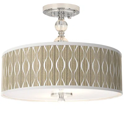 Giclee Glow Swell Giclee 16" Wide Semi-flush Ceiling Light