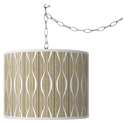 Giclee Glow Swell   13 1/2" Wide Modern Plug-in Swag Pendant Light