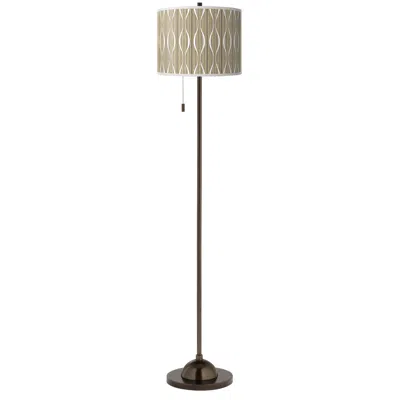 Giclee Glow Swell  Bronze Club Floor Lamp