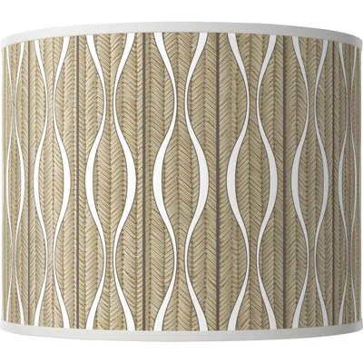 Giclee Glow Swell White Giclee Round Drum Lamp Shade 14x14x11 (spider)
