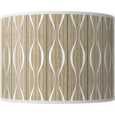 Giclee Glow Swell White Giclee Round Drum Lamp Shade 15.5x15.5x11 (spider)