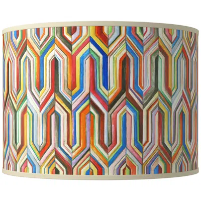 Giclee Glow Synthesis Giclee Round Drum Lamp Shade 15.5x15.5x11 (spider)