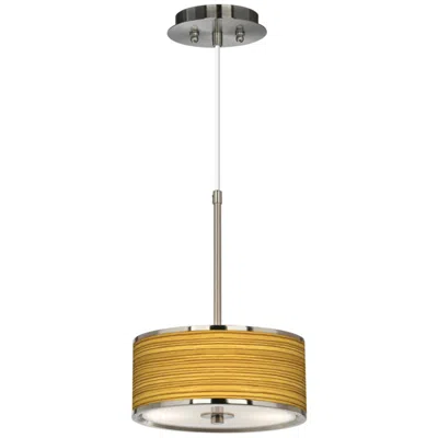 Giclee Glow Tawny Zebrawood  10 1/4" Wide Pendant Light