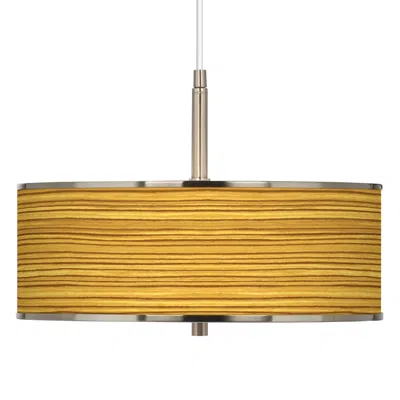Giclee Glow Tawny Zebrawood  16" Wide Pendant Light