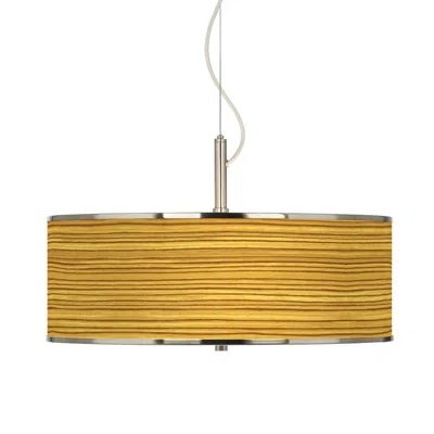 Giclee Glow Tawny Zebrawood  20" Wide Pendant Light