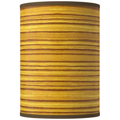 Giclee Glow Tawny Zebrawood Giclee Round Cylinder Lamp Shade 8x8x11 (spider)