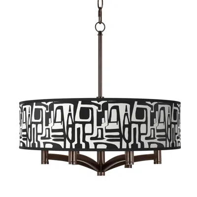 Giclee Glow Tempo Ava 6-light Bronze Pendant Chandelier