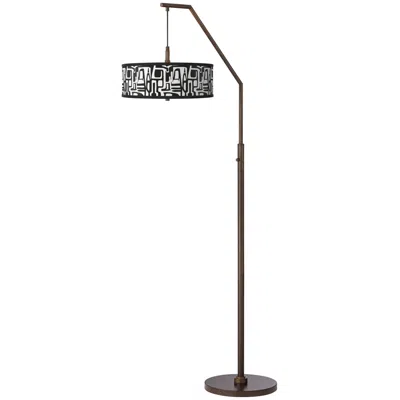 Giclee Glow Tempo Bronze Downbridge Arc Floor Lamp