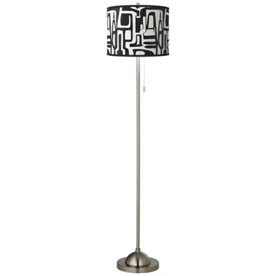 Giclee Glow Tempo Brushed Nickel Pull Chain Floor Lamp