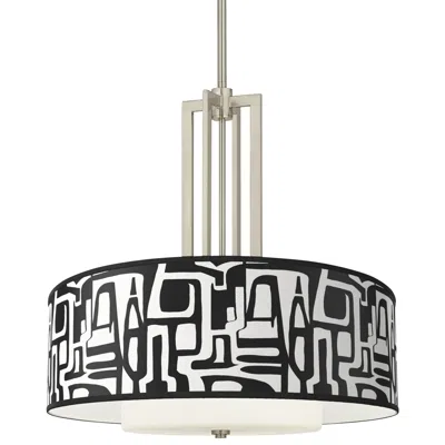 Giclee Glow Tempo Carey 24" Brushed Nickel 4-light Chandelier