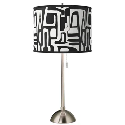 Giclee Glow Tempo Giclee Brushed Nickel Table Lamp