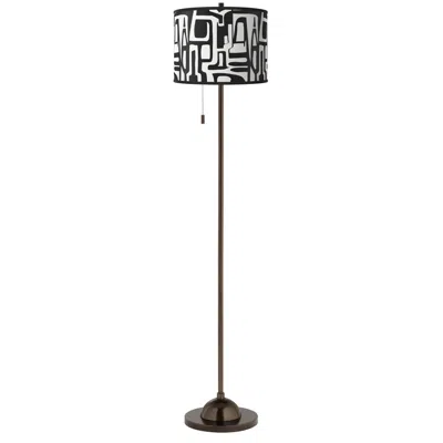 Giclee Glow Tempo  Bronze Club Floor Lamp