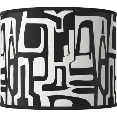 Giclee Glow Tempo White Giclee Round Drum Lamp Shade 14x14x11 (spider)