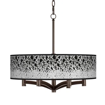 Giclee Glow Terrazzo Ava 6-light Bronze Pendant Chandelier