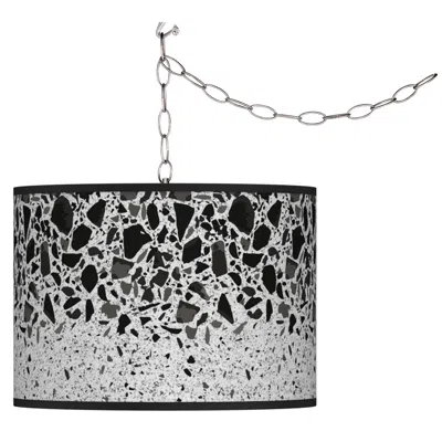 Giclee Glow Terrazzo  Plug-in Swag Pendant