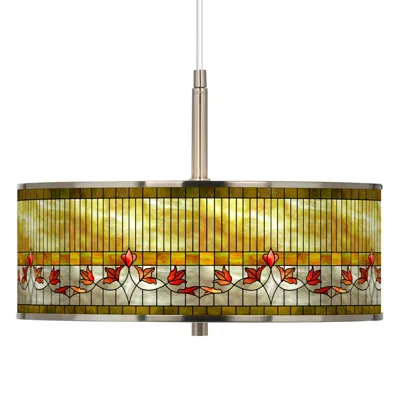 Giclee Glow Tiffany-style Lily  16" Wide Pendant Light