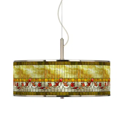 Giclee Glow Tiffany-style Lily  20" Wide Pendant Light