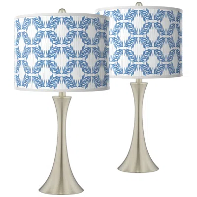 Giclee Glow Trish 26 1/4" Leaf Symmetry Touch Table Lamps Set Of 2