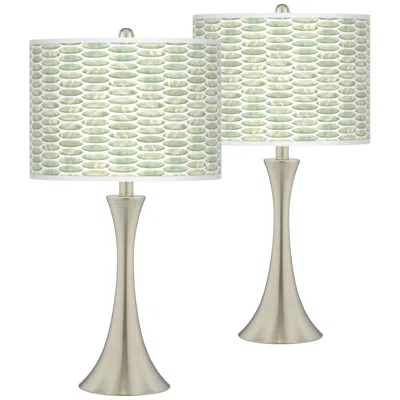 Giclee Glow Trish 26 1/4" Oval Tempo Shade Touch Lamps Set Of 2