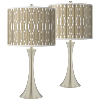 Giclee Glow Trish 26 1/4" Swell Shade Modern Touch Lamps Set Of 2