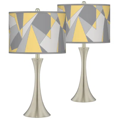 Giclee Glow Trish 26 1/4"h Modern Mosaic Shade Touch Lamps Set Of 2