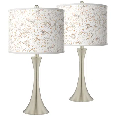 Giclee Glow Trish Windflowers 26 1/4" Touch Table Lamps Set Of 2