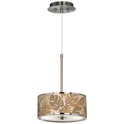 Giclee Glow Tropical Woodwork  10 1/4" Wide Pendant Light