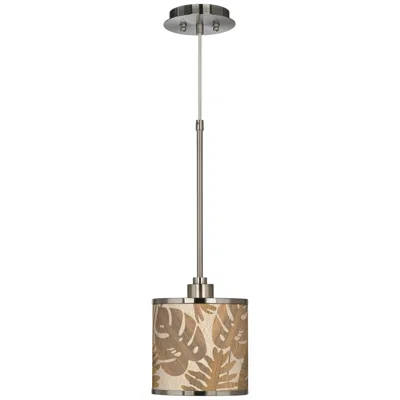 Giclee Glow Tropical Woodwork  Mini Pendant Light