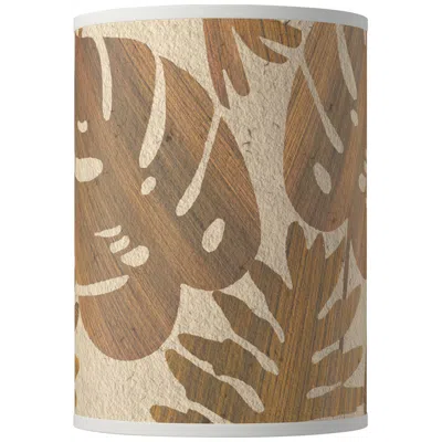 Giclee Glow Tropical Woodwork Giclee Round Cylinder Lamp Shade 8x8x11 (spider)