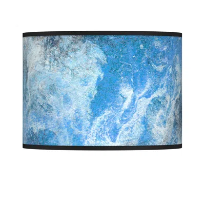 Giclee Glow Ultrablue Modern Coastal  Lamp Shade 13.5x13.5x10 (spider)
