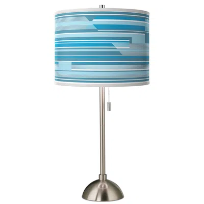 Giclee Glow Urban Stripes Giclee Brushed Nickel Table Lamp