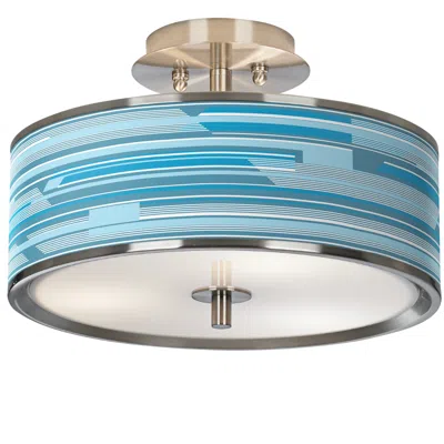 Giclee Glow Urban Stripes  14" Wide Ceiling Light