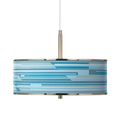 Giclee Glow Urban Stripes  16" Wide Pendant Light