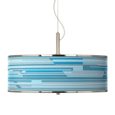 Giclee Glow Urban Stripes  20" Wide Pendant Light