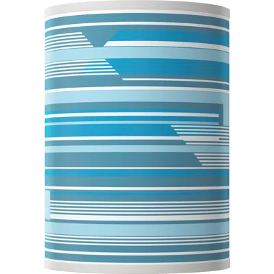 Giclee Glow Urban Stripes Giclee Round Cylinder Lamp Shade 8x8x11 (spider)