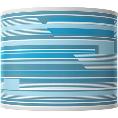 Giclee Glow Urban Stripes Giclee Round Drum Lamp Shade 14x14x11 (spider)