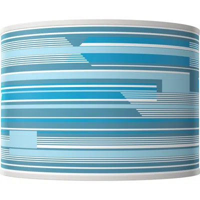 Giclee Glow Urban Stripes Giclee Round Drum Lamp Shade 15.5x15.5x11 (spider)