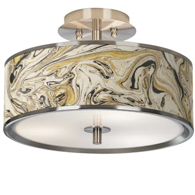 Giclee Glow Venetian Marble  14" Wide Ceiling Light