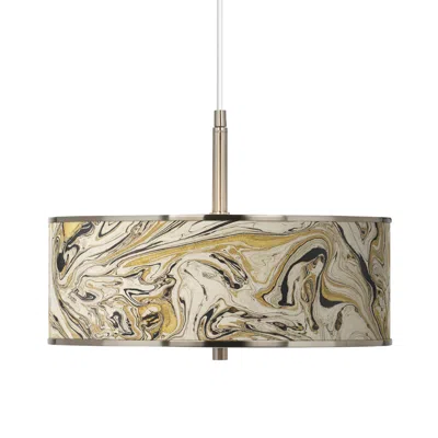 Giclee Glow Venetian Marble  16" Wide Pendant Light